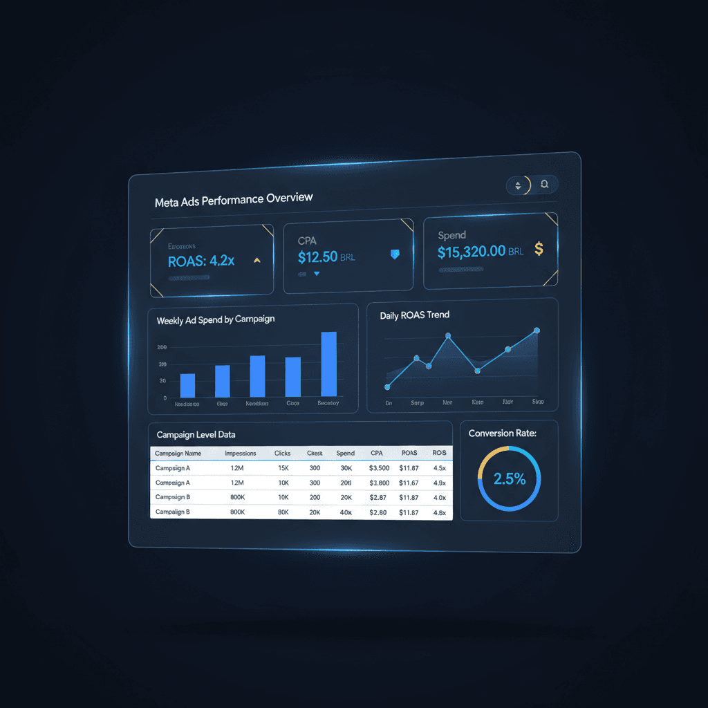 Como Montar um Dashboard de Meta Ads no Google Sheets